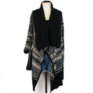 Kensie | Fair Isle Pattern Open Front Cardigan | M